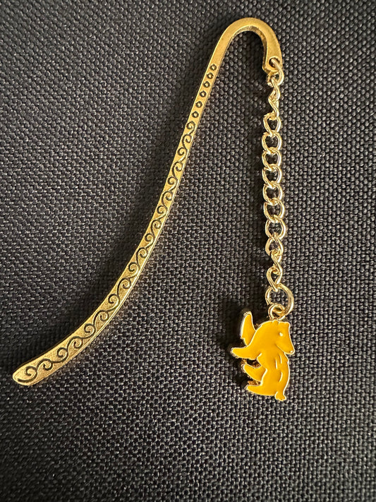 Cute Badger Bookmark with Enamel Charm, Gold Book Mark, Gift for Animal Lovers, Unique Gift for Readers