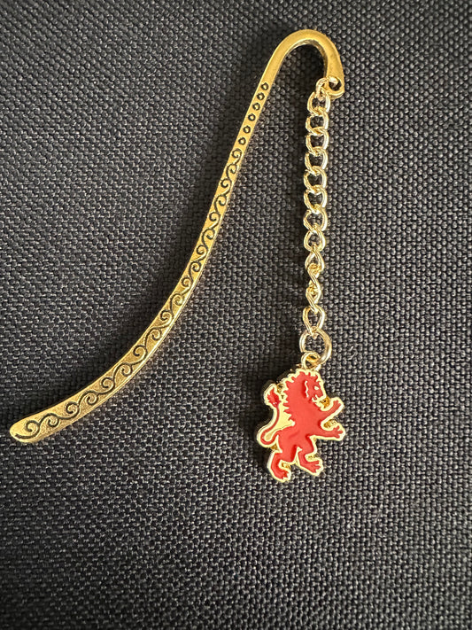 Red Griffin Bookmark, Fantasy Book Mark, Unique Gift for Readers, Mythical Creature Bookish Gift