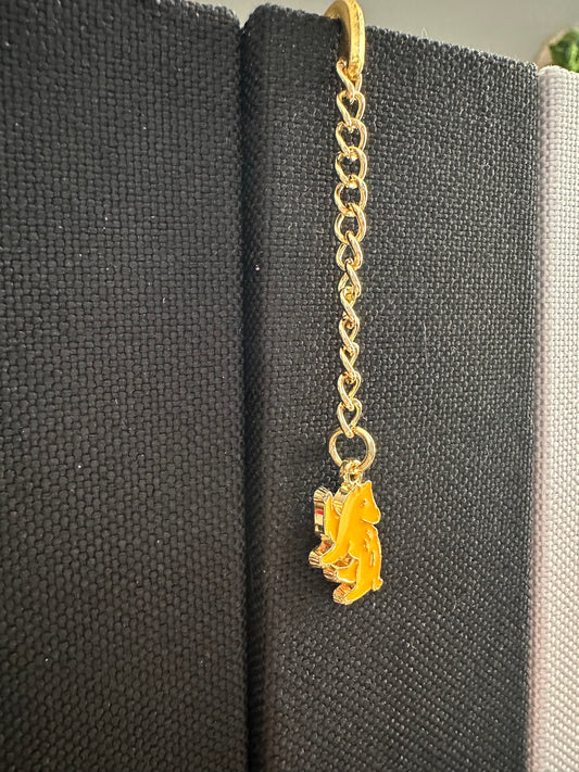 Cute Badger Bookmark with Enamel Charm, Gold Book Mark, Gift for Animal Lovers, Unique Gift for Readers